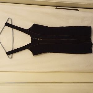 Black, stretch, tight Aqua dress.  Rayon and spandex, size Medium